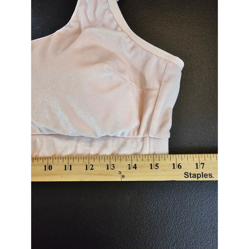 Torrid Bralette Women 1 Pink Velvet Curve Scoop Neck Pull-on Loungewear #ST29 - Picture 5 of 6